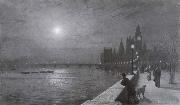 Atkinson Grimshaw Reflections on the Thames Westminster Spain oil painting artist